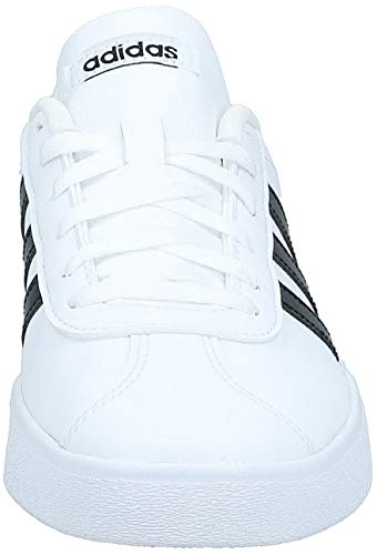 adidas VL Court 2.0 K, Zapatillas Unisex Adulto, Blanco (Footwear White/Core Black/Footwear White), 37 1/3 EU