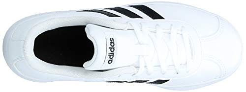 adidas VL Court 2.0 K, Zapatillas Unisex Adulto, Blanco (Footwear White/Core Black/Footwear White), 37 1/3 EU