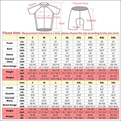 ADKE Conjunto Traje Ciclismo para Verano, Ciclismo Maillot Mangas Cortas y Culotte Bicicleta con 5D Gel Pad, Equipacion Ciclismo para Hombre