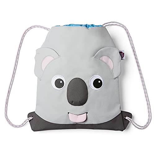 Affenzahn Mochila infantil unisex con diseño de diente de mono, Unisex niños, Bolsa de deporte para niños., AFZ-GYM-001-029, Koala - Color gris., talla única