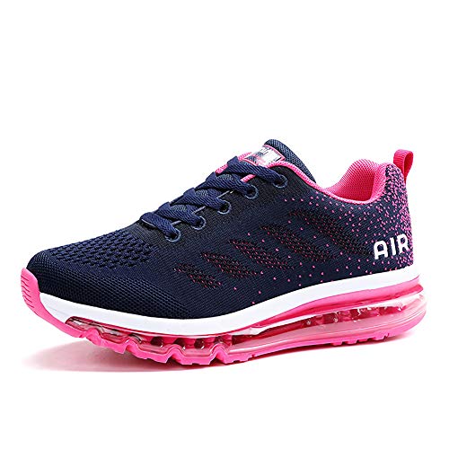 Air Zapatillas de Running para Hombre Mujer Zapatos para Correr y Asfalto Aire Libre y Deportes Calzado Unisexo Blue Plum 42