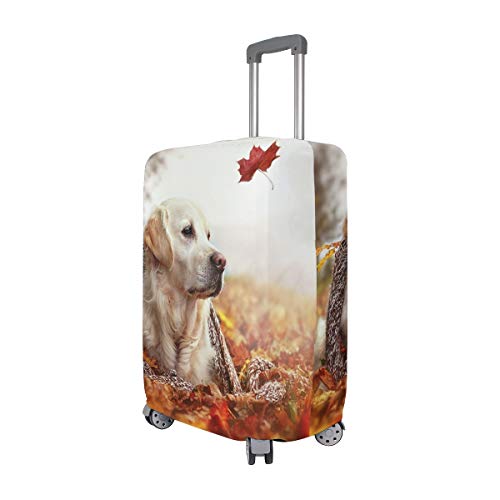 AJINGA One Autumn Leaf Wind Beautiful Dog Relax Travel Maleta Protectora para Equipaje de Viaje L 26-28 Pulgadas