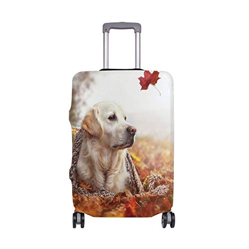 AJINGA One Autumn Leaf Wind Beautiful Dog Relax Travel Maleta Protectora para Equipaje de Viaje L 26-28 Pulgadas