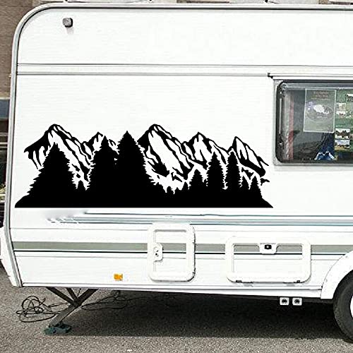 Alaska montaña nevada y bosque camión pegatina de pared para coche aventura viajes Camping pared calcomanía vinilo decoración del hogar A1 56x18cm