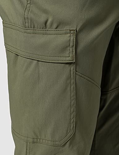 All Terrain Gear by Wrangler Cargo Bootcut Pantalones de senderismo, Verde oliva, 33W x 32L para Mujer