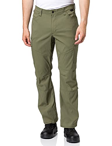 All Terrain Gear by Wrangler Cargo Bootcut Pantalones de senderismo, Verde oliva, 33W x 32L para Mujer