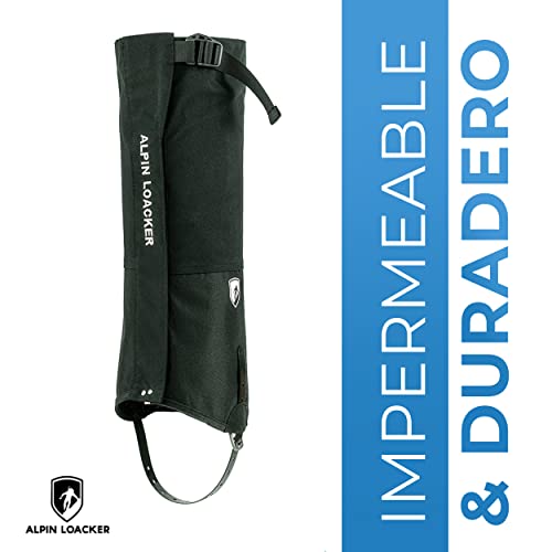 Alpin Loacker Polainas de senderismo 3L, raquetas de nieve como protección contra la lluvia - las polainas de primera calidad para uso en exteriores, Negro (L-41-45)