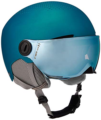 ALPINA ZUPO Visor Casco de esquí, Unisex-Youth, Turquoise Matt, 51-55