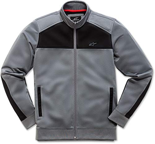 Alpinestar Pace Track Jacket Chaqueta Ligera, Logo Alpinestars de Goma, Hombre, Charcoal/Black, L