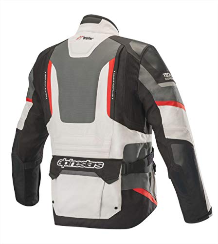 Alpinestars Chaqueta moto Andes Pro Drystar Jacket Tech-air Compatible Light Gray Black Dark Gray Red, Gris/Negro/Rojo, L