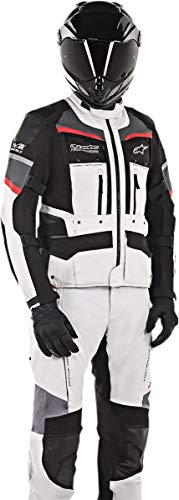 Alpinestars Chaqueta moto Andes Pro Drystar Jacket Tech-air Compatible Light Gray Black Dark Gray Red, Gris/Negro/Rojo, L