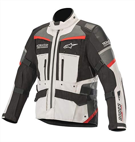 Alpinestars Chaqueta moto Andes Pro Drystar Jacket Tech-air Compatible Light Gray Black Dark Gray Red, Gris/Negro/Rojo, L