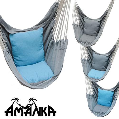 AMANKA Silla Colgante para Niños con Cojín - Sillón Suspendido para Habitación Infantil y Jardín