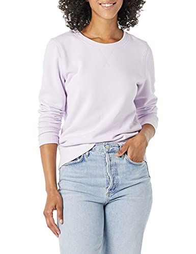 Amazon Essentials French Terry Fleece Crewneck Sweatshirt Sudadera, Lila, XS