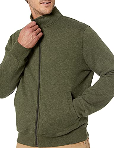 Amazon Essentials Full-Zip Fleece Mock Neck Sweatshirt Fashion-Sweatshirts, Brezo Verde Oliva, US S (EU S)