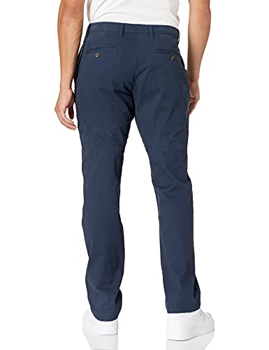 Amazon Essentials - Pantalones chinos elásticos informales de corte atlético, Marino, 33W x 28L