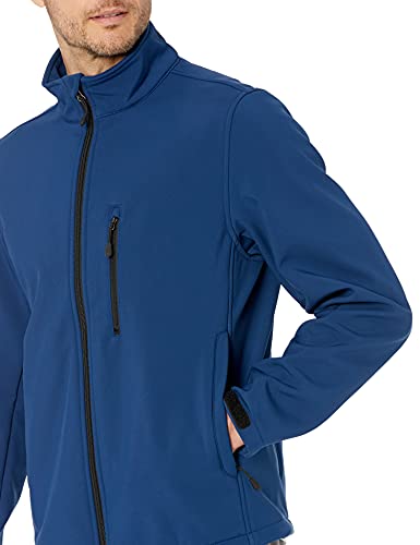 Amazon Essentials Water-Resistant Softshell Jacket Chaqueta, Azul (Navy), Medium