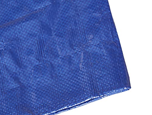 AmazonCommercial - Lona impermeable de poliéster multiusos, 3,6 x 4,8 m, 0,127 mm de espesor, azul, pack de 2 unidades