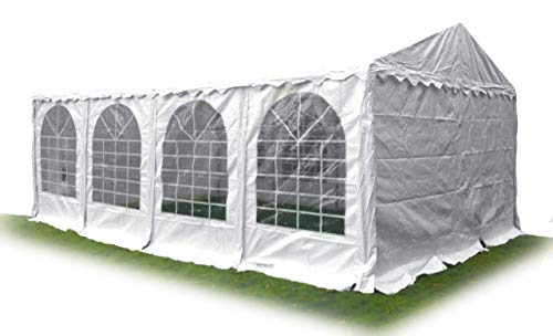 Ambisphere - Carpa para fiestas Classic Plus 3 x 3 m, de alta calidad, 550 g/m2, lona de PVC, para jardín, carpa de cerveza, impermeable, resistente a los rayos UV y al fuego, en color blanco, 4x4