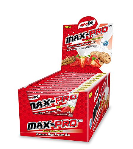 AMIX - Barritas de Proteína McPro - 24 x 35 g - Aumenta la Energía y Conserva la Masa Muscular - Snack Saludable con Alto Contenido en Proteínas - Sabor Leche Merengada