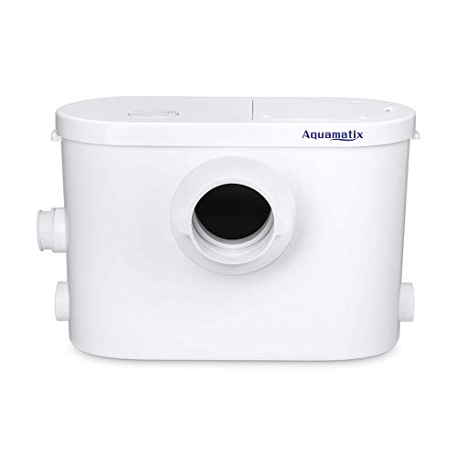 Aquamatix Silencio 3 Triturador sanitario Equipo elevador aguas residuales para inodoro, baño, lavabo, ducha silencioso con filtro de carbono integrado 400W