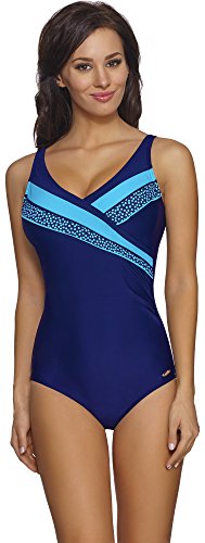 aQuarilla Bañadores Monokini Trajes de Baño 1 Pieza Ropa de Playa Verano Mujer 93L1N4 (Azul Claro, 36)