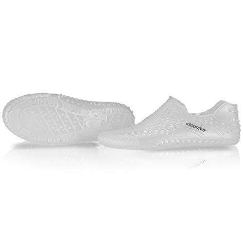 AQUAZON Zapatos de Agua Descalzo acuático Aqua Calcetines para de Nadada de la Playa de la Resaca Dive Surf Swim Beach, Size:36, Colour:Transparente