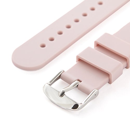 Archer Watch Straps - Correas Reloj Silicona de Liberación Rápida para Hombre y Mujer (Rosa Palo, 18mm)