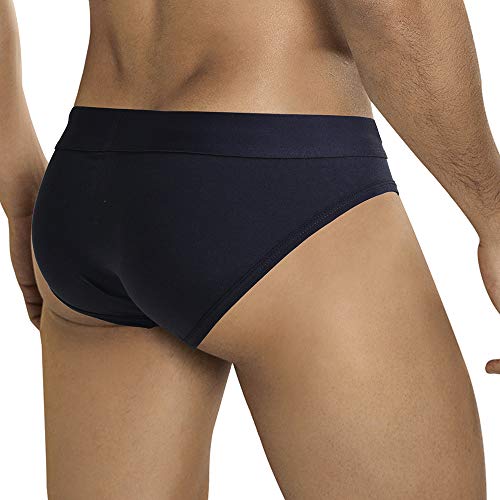 ARIUS Calzoncillo Slip con Relleno Delantero para Aumentar el Volumen y tamaño de los atributos Masculinos y Dar una Forma Redondeada - Push up y Relleno - Fabricado en Europa (L)