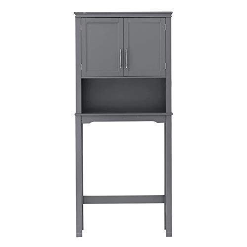 Armarios Altos Gabinete de baño gabinete de Inodoro de Dos Puertas Mango de Gama Alta Gris Impermeable Impermeable fácil de Instalar Muebles de baño de Armario (Color : Gris, Size : 70x20x165.3cm)