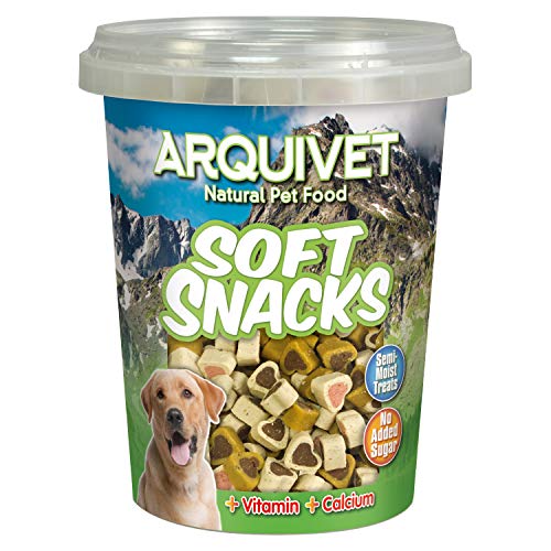 ARQUIVET Soft Snacks para Perro Corazones Mix 300 gr para Perro - Aperitivos para Perro en Forma de corazón - Chuches, recompensas y premios caninos - Alimento complementario