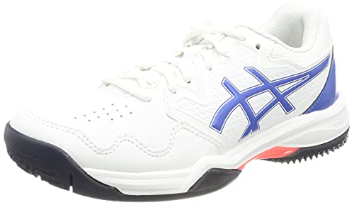 ASICS Gel-Dedicate 7 Clay, Zapatillas de Tenis Mujer, White Lapis Lazuli Blue, 40.5 EU