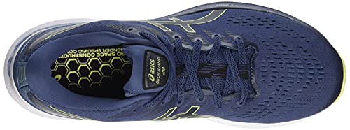 Asics Gel-Kayano 28, Running Shoe Hombre, Thunder Blue/Glow Yellow, 41.5 EU