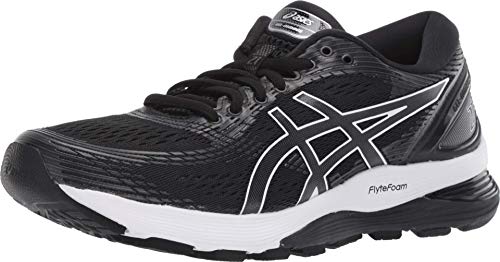 ASICS Gel-Nimbus 21 - Zapatillas de correr para mujer, Negro (Negro/Gris oscuro), 38 EU