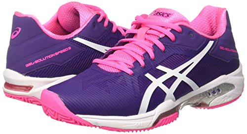 ASICS - Gel Solution Speed 3 Clay, Color Morado,Rosa, Talla UK-5.5