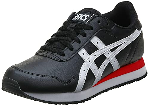 ASICS Tiger Runner, Zapatillas Hombre, Negro/Blanco/Rojo, 44 EU