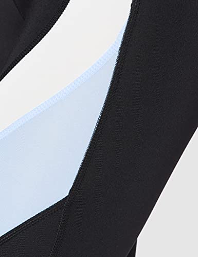 Aurique Leggings deportivos para Mujer, Negro (Black/Serenity/White), M