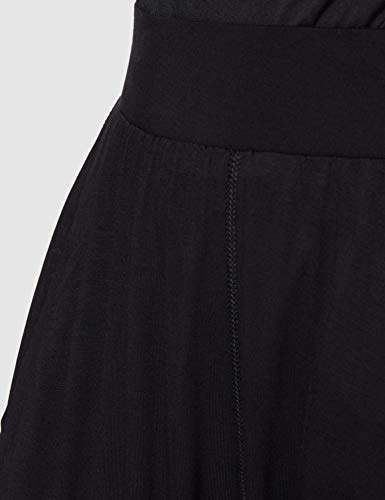 AURIQUE Pantalón Tiro Caído Mujer, Negro (Black), Small