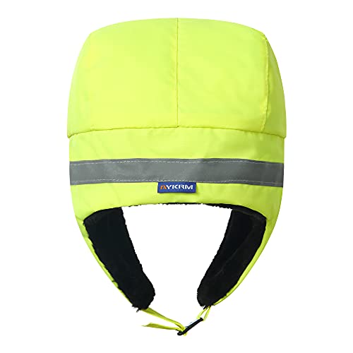 AYKRM Gorros de Aviador Amarillo Naranja Fluo (58CM, Amarillo)