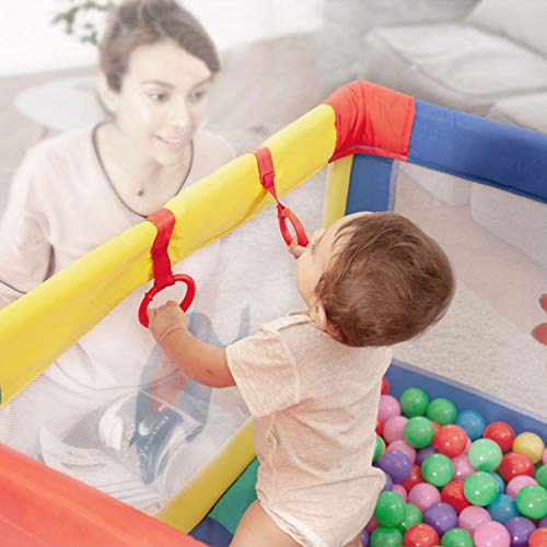 Ballery Anillas para Cunas y Parques, Ayuda a su Bebe a Ponerse de Pie Facilmente, Entrenamiento Equilibrio, Multicolor (4 Piezas)