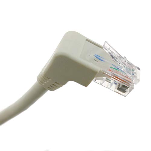 BeMatik - Cable de red de categoría 6 Cat.6 RJ45 acodado UTP 24AWG LAN de 50 cm (RJ092)