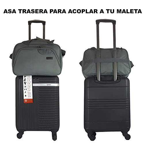 Benzi Bolsa de Viaje 40 x 25 x 20 cm Tamaño Equipaje de Mano Ryanair (NEGROX2)