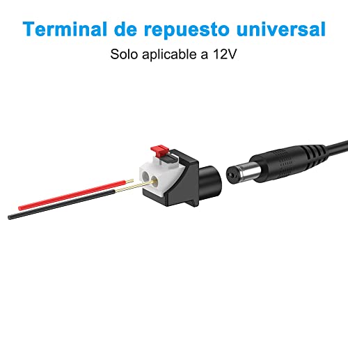 BERLS DC 12V 2A Cargador de Coche Mechero para DVD, LED Tira, GPS, CD, Cámara de Coche, Altavoz Bluetooth, Extractor de Leche, Disco Duro, Car Charger Universal, con 8 Conectores, Cable 2m