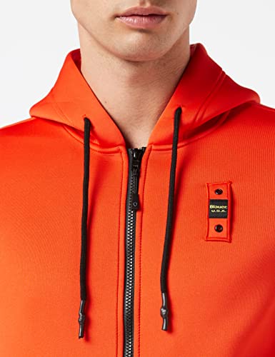 Blauer Sudadera Abierta con Capucha, 441 Naranja Brillante, 54 para Hombre