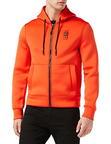 Blauer Sudadera Abierta con Capucha, 441 Naranja Brillante, 54 para Hombre