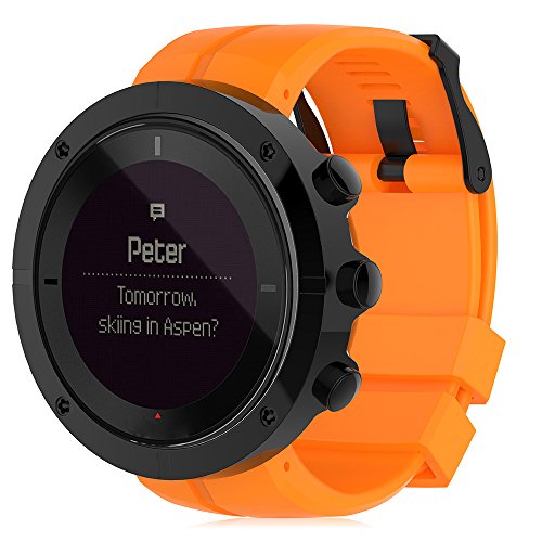 BoLuo Correa para Suunto Kailash ,Bandas Correa Repuesto,Correas Reloj,Silicona Reloj Recambio Brazalete Correa Repuesto Strap Wristband para Suunto Kailash/Kailash 7R GPS Watch Accessories (naranja)