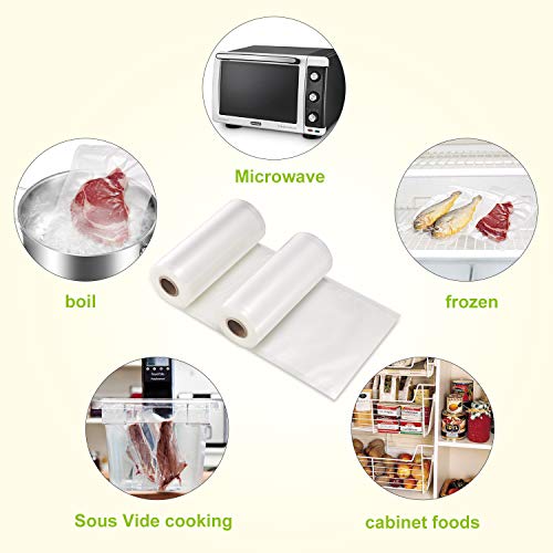 Bonsenkitchen Rollos al Vacio para Envasadora al Vacío, 2 Rollos 20 x 600cm Bolsas de Vacio Gofradas para Conservación de Alimentos y Sous Vide Cocina & Boilable - VB3813