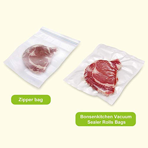 Bonsenkitchen Rollos al Vacio para Envasadora al Vacío, 2 Rollos 20 x 600cm Bolsas de Vacio Gofradas para Conservación de Alimentos y Sous Vide Cocina & Boilable - VB3813