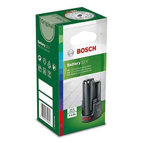 Bosch Batería de litio PBA 12 (12 V, 2,5 Ah, Power for all, PBA 12, Caja de Cartón)