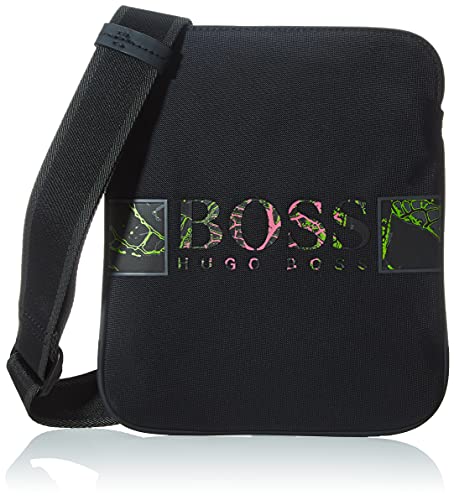 BOSS Pixel Fo_s Zip Env, Bandolera para Hombre, Negro1, ONESI